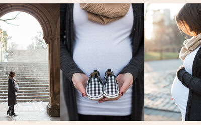 Compilation Of 3 Images Depicting A Pregnant Woman.