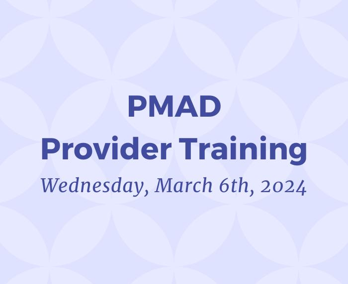 PMAD Provider Training Cover Photos